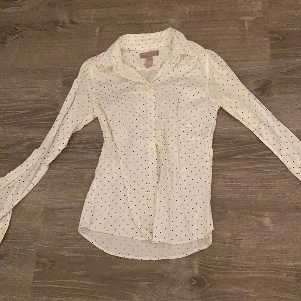 Banana Republic Polka Dot Button Down
